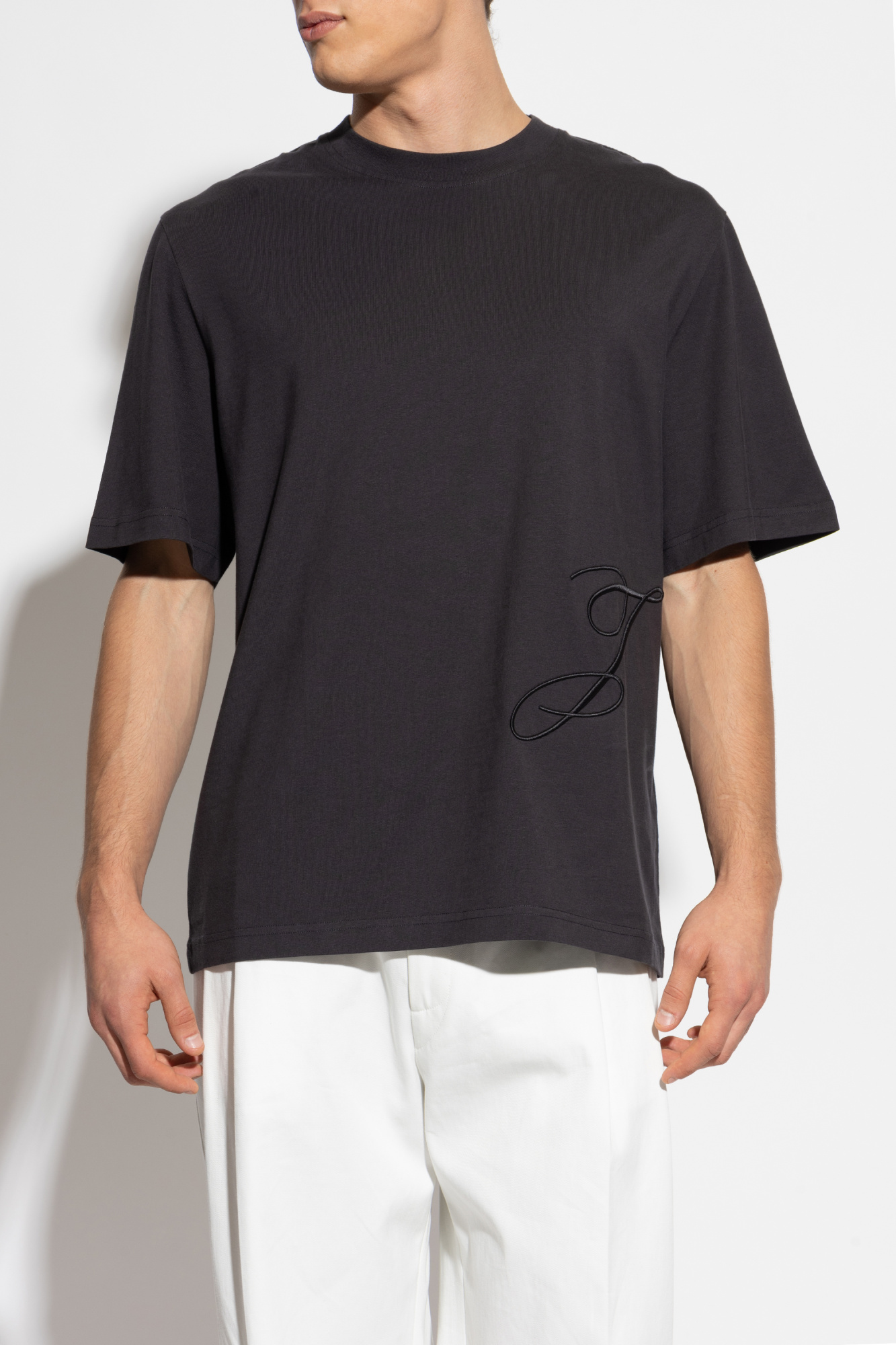 Black T-shirt with logo Jacquemus - Vitkac AS